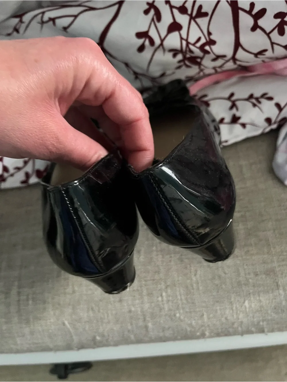 American Eagle Outfitters Black Patent Bow Ballet Flats - Women